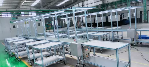 Assmbly Line With Belt Conveyor